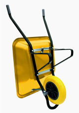 BROUETTE POLYVALENTE JAUNE 100 L - RP (ROUE PLEINE)