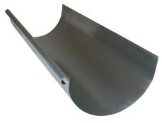 GOUTTIERE 1/2 RONDE ZINC NATUREL DV.25CM 4ML BD14 EP.0,65MM SANS PINCE