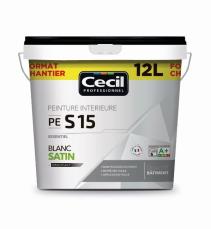 PEINTURE ACRYLIQUE SATINÉ BLANC 12L (PES15)