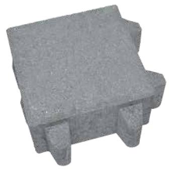 PAVÉ BÉTON DRAINANT 20X20CM EP. 8CM GRIS AVEC ÉCARTEUR 1,5CM (25 UNITES AU M2) PALETTE POUR POSE AUTOMATIQUE