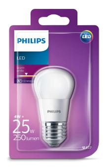 LED SPHÉRIQUE 4W 25W E27 827 DP 20 ANS