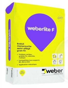 ENDUIT WEBER LITE F 25KG AUTRES COLORIS (TEINTE GROUPE 1)