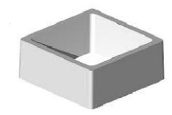 Grille fonte C250 carrée plate avec cadre de 50x50cm 