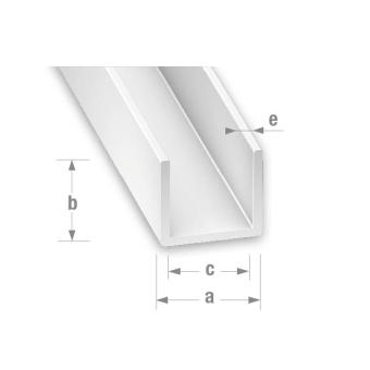 U PVC BLANC 10X21X10X1MM INT.19 - 2,00M