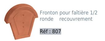ABOUT DE FAITIERE 1/2 RONDE ROUGE A EMBOITEMENT REF 869