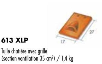 CHATIÈRE + GRILLE SABLE NORMAND 613XLP