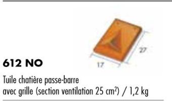 CHATIÈRE PASSE-BARRE SABLE NORMAND 612NO