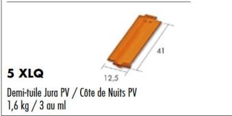 DEMI TUILE CÔTE DE NUITS VIEILLI. BOURGOGNE PUREAU VARIABLE.