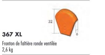 FRONTON DE FAITIÈRE RONDE VENTILÉE BRUN