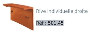 RIVE INDIV DROITE PLATE ROUGE STE FOY A RECOUVREMENT REF 200.41