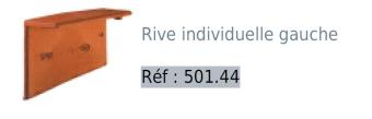 RIVE INDIV GAUCHE PLATE ROUGE STE FOY A RECOUVREMENT 200.42