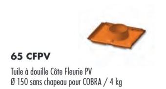 TUILE À DOUILLE PV DIAM. 100 SANS CHAPEAU CÔTE FLEURIE BRUN