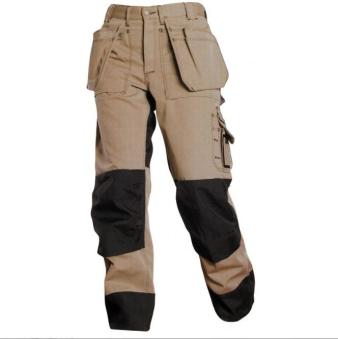 LOT DE 2 PANTALONS ARTISAN T.48 BEIGE/ NOIR + 1 GILET SANS MANCHE T.XXL BEIGE.