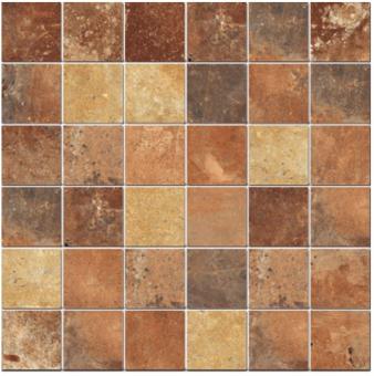 DÉCOR MOSAICO 5X5 ROSSO 30X30CM. NOV MATERIA. RÉF : MAT665K