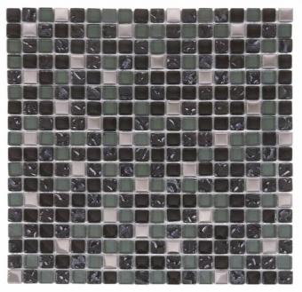 MOSAIC GRIS F/INOX 1,5CM 30X30CM. BAT. RÉF : VEMI84