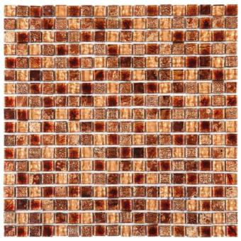 DÉCOR MOSAIC MIX MARRON 1,5CM 30X30CM. BAT. RÉF : VEMI96