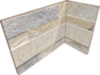 CARRELAGE BEIGE ANGLE INT 20X10X15CM. RON CUBICS. RÉF : J87223