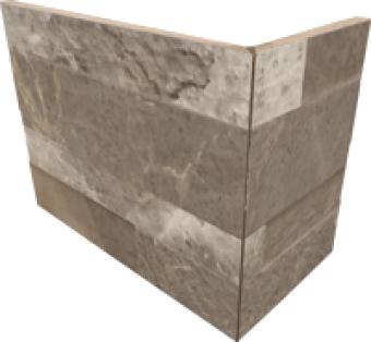 CARRELAGE BROWN ANGLE EXT 20X10X15CM. RON TIFFANY 3D. RÉF : J87346