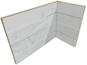 CARRELAGE WHITE ANGLE INT 20X10X15CM. RON TIFFANY 3D. RÉF : J87354