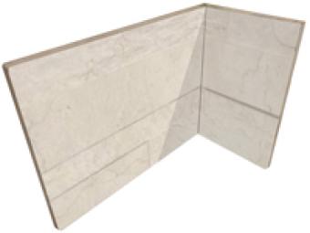 CARRELAGE BEIGE ANGLE INT 20X10X15CM. RON TIFFANY 3D. RÉF : J87350