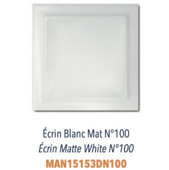 FAIENCE 3D ECRIN BLANC MAT 15X15CM. DIF MANHATILES. RÉF : MAN15153DN100