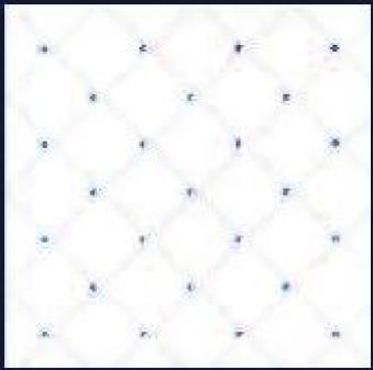 FAIENCE MATELASSÉ BLANC PT BLEU 20X20CM. DIF DOREMAIL. RÉF : DOU2020M13