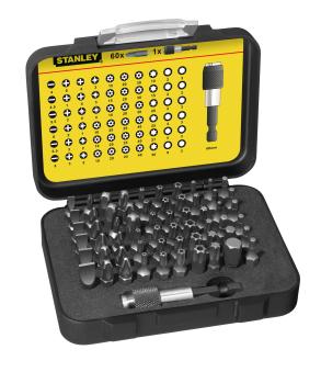 COFFRET EMBOUTS VISSAGE 1/4 25MM (61 PIÈCES) GAMME PRO