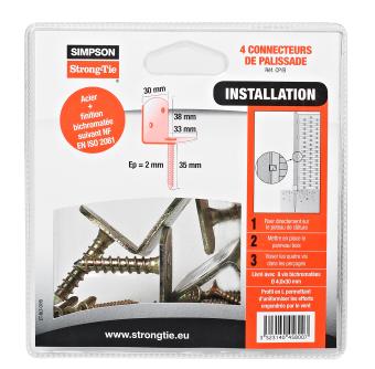 CONNECTEUR PALISSADE BLISTER DE 4 SIM