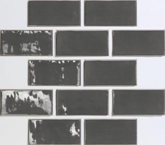 FAIENCE GRAPHITE 7,5X15CM. CAR VINTAGE. RÉF : A020532