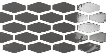 FAIENCE HEXTRA GRAPHITE 10X20CM. CAR VINTAGE. RÉF : A035671