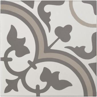 DECOR CLASSIQUE BLANC/GRIS 20X20CM. BAT. RÉF : CEMI13
