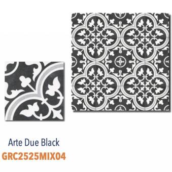 CARRELAGE ARTE BLACK 25X25CM. DIF INSPIR. CIMENT. RÉF : GRC2525UNI03