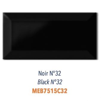 FAIENCE NOIR N°32 10X20CM. DIF METRO PARIS. RÉF : MEB1020C32