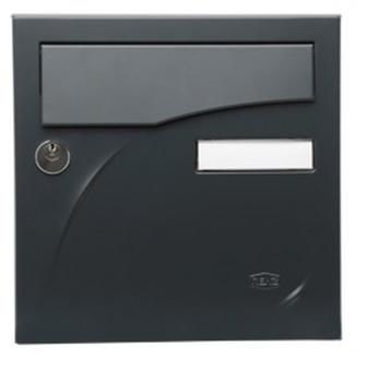 BOITE AUX LETTRES PREFACE 2 PORTES GRIS ANTHRACITE 285X285X400MM