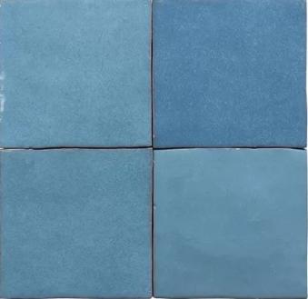 FAIENCE AZUL CIELO 10X10CM. CEV ZELIJ . RÉF : 10X10ZELACI