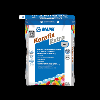 KERAFIX EXTRA GRIS SAC 25KG MORTIER COLLE AMELIORE C2TE