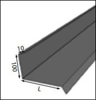 RIVE CONTRE MUR 2,10ML RAL 7016 RCM45 MONOPANEL 75/100EME 25µ