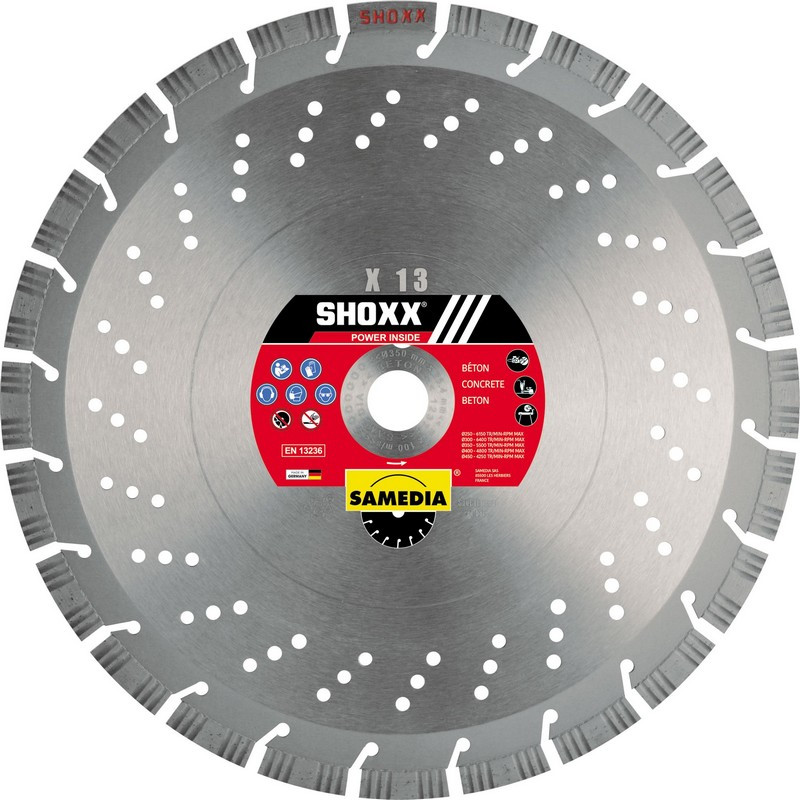 DISQUE DIAMANT BETON D.125 SHOXX X13 - Manubricole