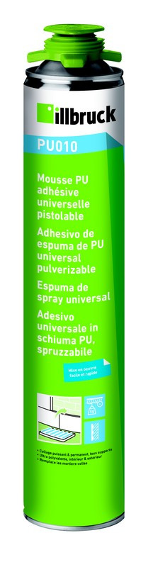 MOUSSE PU MX010 COLLE VERT PISTOLABLE 750 ML